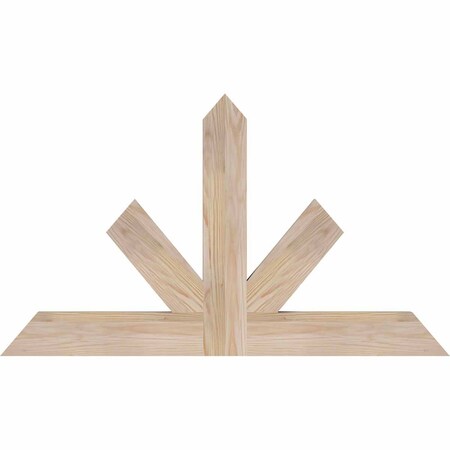 Ekena Millwork Saratoga Smooth Timber Gable Bracket, Douglas Fir, 36"W x 21"H x 1 1/2"D x 3 1/2"F, 14/12 Pitch GBW036X21X0204SAR00SDF